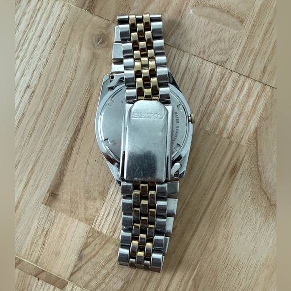 Seiko Presidential Vintage Men’s Watch Two-Tone Bracelet Case Stainless Dial - Picture 12 of 14